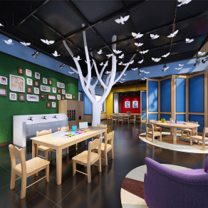 现代幼儿园美术室